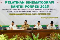 Wakil Gubernur Jawa Tengah Taj Yasin saat hadir di pelatihan sinematografi untuk santri yang digelar Badan Amil Zakat Nasional (Baznas) Jawa Tengah.
