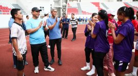 Wakil Gubernur Jawa Tengah Taj Yasin Maimoen (Gus Yasin), saat menghadir Hari Olahraha Nasional (Haornas) 2025, di kompleks Gelanggang Olahraga (GOR) Jatidiri, Kota Semarang, Selasa sore, 9 September 2025