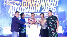 Gubernur Jawa Tengah Ahmad Luthfi saat membuka pameran Government Auto Show Commercial Vehicle Expo (GAS CVE) Tahun 2025 di Lanumad Ahmad Yani, Kota Semarang. 