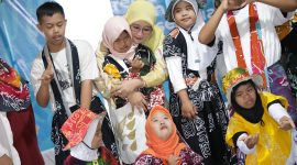 Nawal Arafah Yasin saat mengunjungi Rumah Inklusif yang berlokasi di Kampung Panggel, Desa Kembaran, Kecamatan Kebumen, Selasa (16/9/2025).