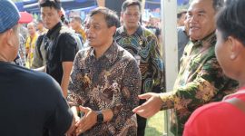 Gubernur Jawa Tengah Ahmad Luthfi di acara Pameran Produk Inovasi Jateng di Lapangan Kridosono, Kabupaten Blora, pada Jumat, 26 September 2025. 